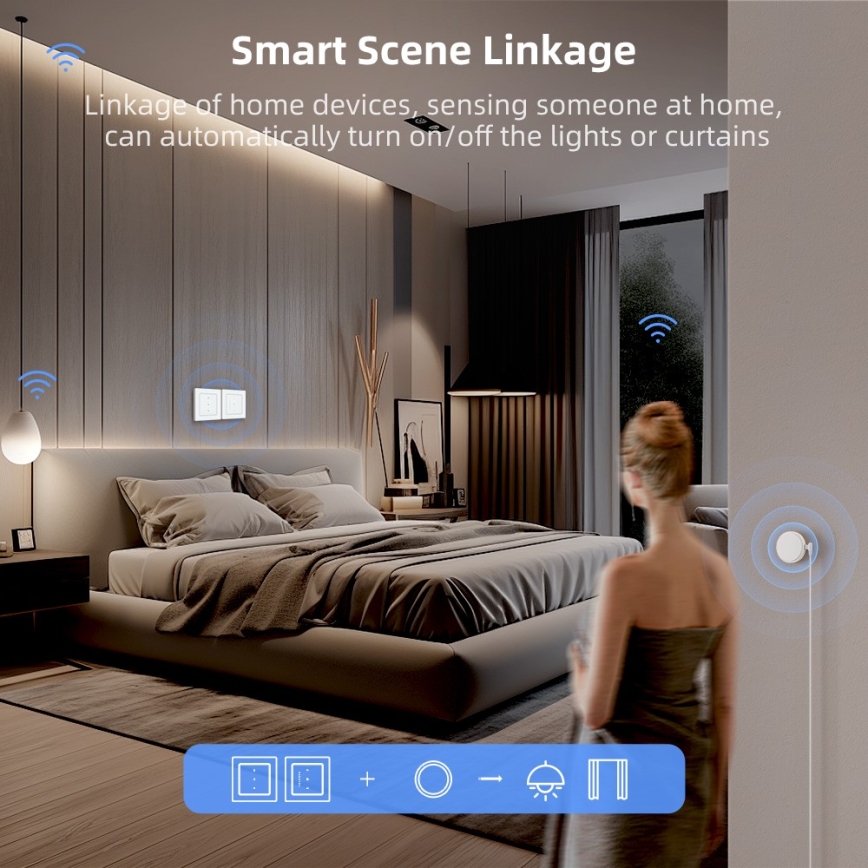 Immax NEO 07551L - Interrupteur intelligent pour commande de stores et de volets roulants 230V Tuya