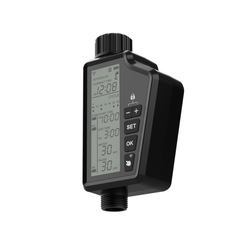 Immax NEO 07556L - Électrovanne d'arrosage 4xAA IP65 Wi‑Fi Tuya