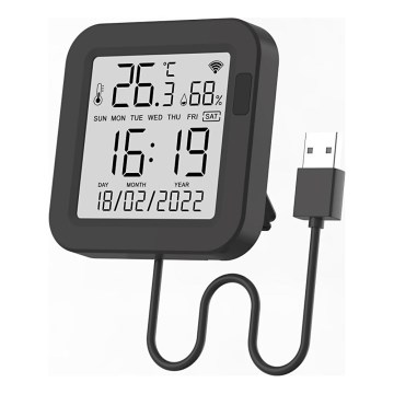 Immax NEO 07559L - Contrôleur Wi-Fi 5V avec capteur de température et d'humidité