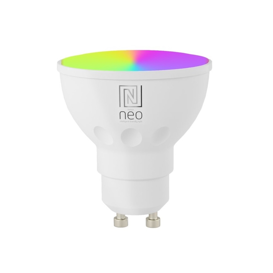 Immax NEO 07724CDO - Lot de 3 ampoules LED RGB+CCT dimmables GU10/4,8W/230V 2700-6500K Wi-Fi Tuya + télécommande