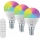 Immax NEO 07745CDO - Pack de 3 ampoules LED RGB+CCT dimmables E14/6W/230V Wi‑Fi + télécommande