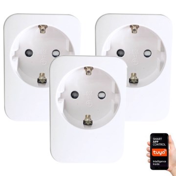 Immax NEO 07761C - LOT 3x Prise connectée NEO LITE 3680W/230V/16A Wi-Fi Tuya SCHUKO