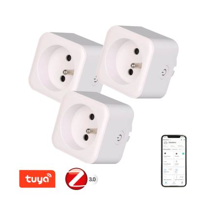 Immax NEO 07786C - LOT DE 3 prises connectées NEO LITE 3680W/230V/16A Tuya