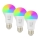 Immax NEO 07794CDO - Lot de 3 ampoules LED RGB+CCT dimmables E27/14W/230V 2700K-6500K Tuya Wi‑Fi + télécommande