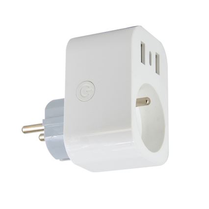 Immax NEO 07799L - Multiprise connectée 16A/230V + 2xUSB+1xUSB C Wi-Fi Tuya