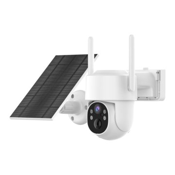 Immax NEO 07804L - Caméra solaire extérieure intelligente avec capteur, batterie 9000 mAh, IP65