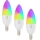 Immax NEO 07808C - Lot de 3 ampoules LED RGB+CCT dimmables E14/4,8W/230V