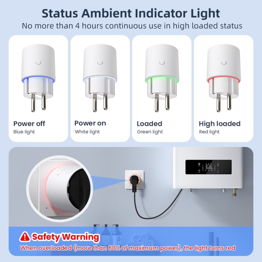 Immax NEO 07812L - Prise intelligente E 3500W Wi-Fi