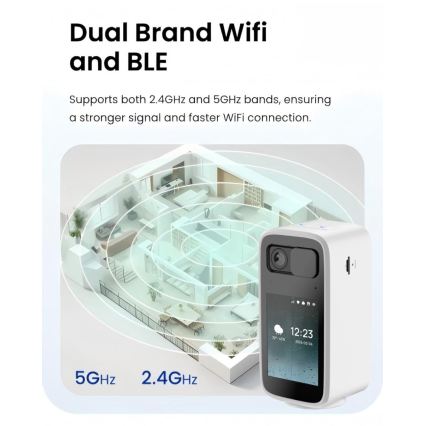 Immax NEO 07814L - Caméra d'intérieur intelligente avec capteur 4 Mpx, alimentation 5 V, Wi‑Fi