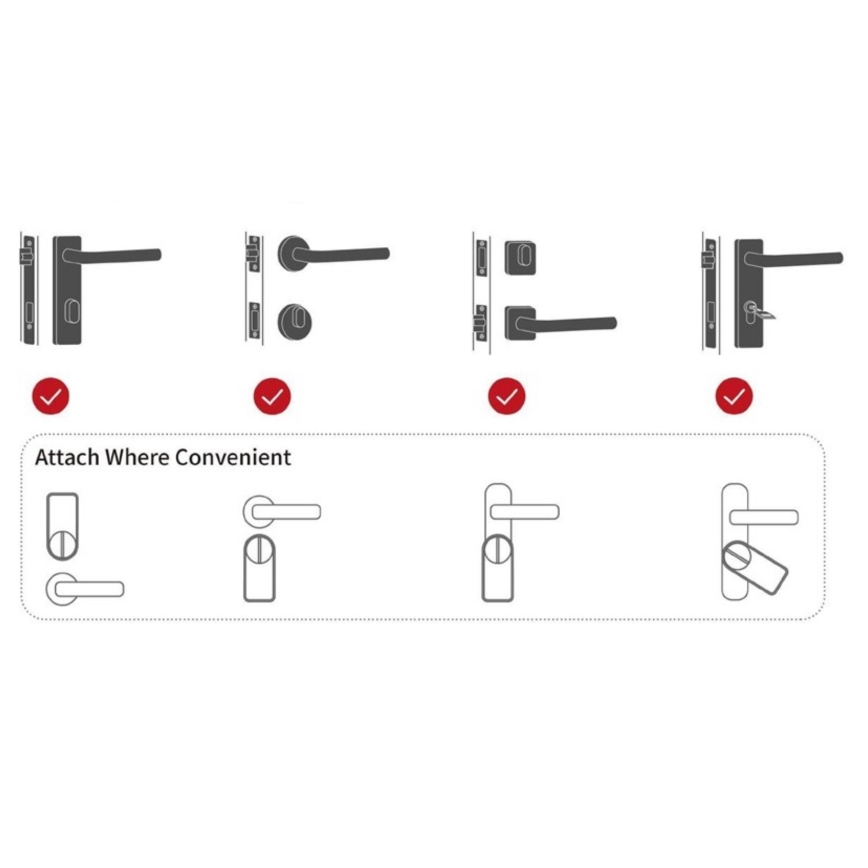 Immax NEO 07815L - Serrure de porte intelligente avec clavier 4xAA + 2xAA