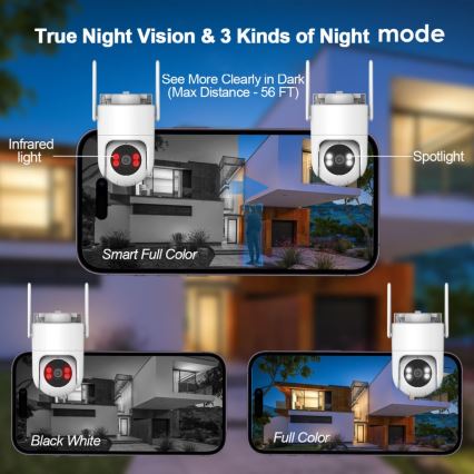 Immax NEO 07819L - Caméra extérieure intelligente avec capteur 4 MP 5V IP65 Tuya Wi-FI