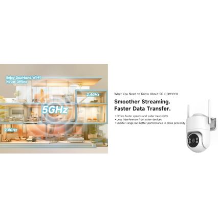 Immax NEO 07819L - Caméra extérieure intelligente avec capteur 4 MP 5V IP65 Tuya Wi-FI