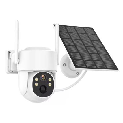 Immax NEO 07820L - Caméra solaire extérieure intelligente avec batterie 6000 mAh, indice de protection IP65