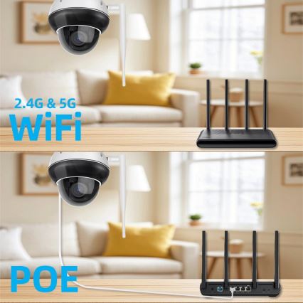 Immax NEO 07825L - Caméra dôme extérieure intelligente avec capteur 5 MP, 230 V, IP66, TUYA, Wi-Fi