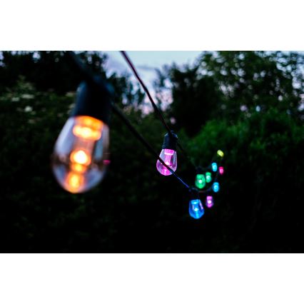 Guirlande LED RGB+CCT à intensité variable GUIRLANDE 15xLED/1W/230V 15m Wi-Fi Tuya IP65 + télécommande