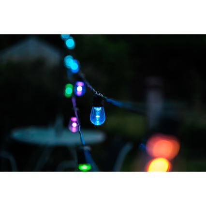 Guirlande LED RGB+CCT à intensité variable GUIRLANDE 15xLED/1W/230V 15m Wi-Fi Tuya IP65 + télécommande