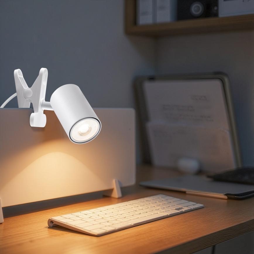Immax NEO 08292L - Lampe à pince PUNTO 1xGU10/9W/230V blanche
