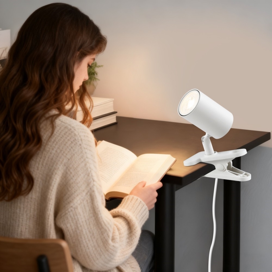 Immax NEO 08292L - Lampe à pince PUNTO 1xGU10/9W/230V blanche