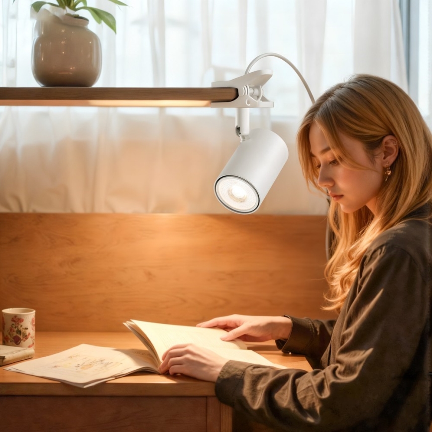 Immax NEO 08292L - Lampe à pince PUNTO 1xGU10/9W/230V blanche