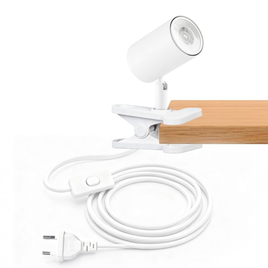 Immax NEO 08292L - Lampe à pince PUNTO 1xGU10/9W/230V blanche