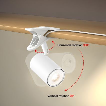 Immax NEO 08292L - Lampe à pince PUNTO 1xGU10/9W/230V blanche