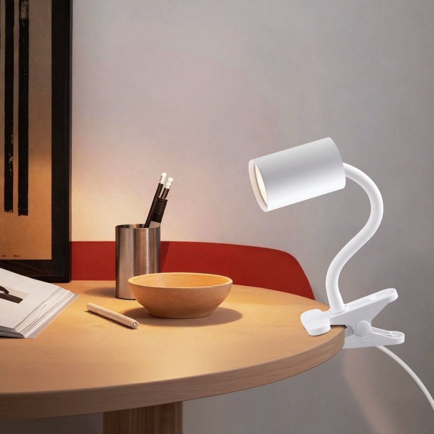 Immax NEO 08294L - Lampe orientable à pince PUNTO 1xGU10/9W/230V blanche