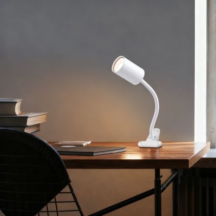 Immax NEO 08294L - Lampe orientable à pince PUNTO 1xGU10/9W/230V blanche