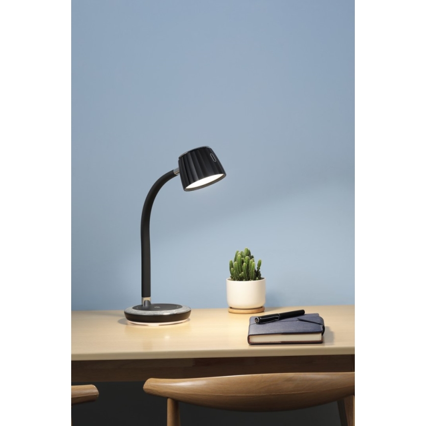 Immax NEO 08996L - Lampe de table à intensité variable avec charge sans fil PERLA LED/1,5W + LED/6W/230V 3800-4300K