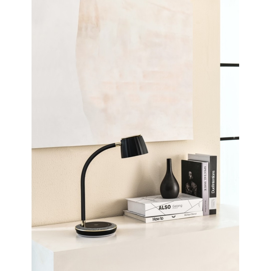 Immax NEO 08996L - Lampe de table à intensité variable avec charge sans fil PERLA LED/1,5W + LED/6W/230V 3800-4300K