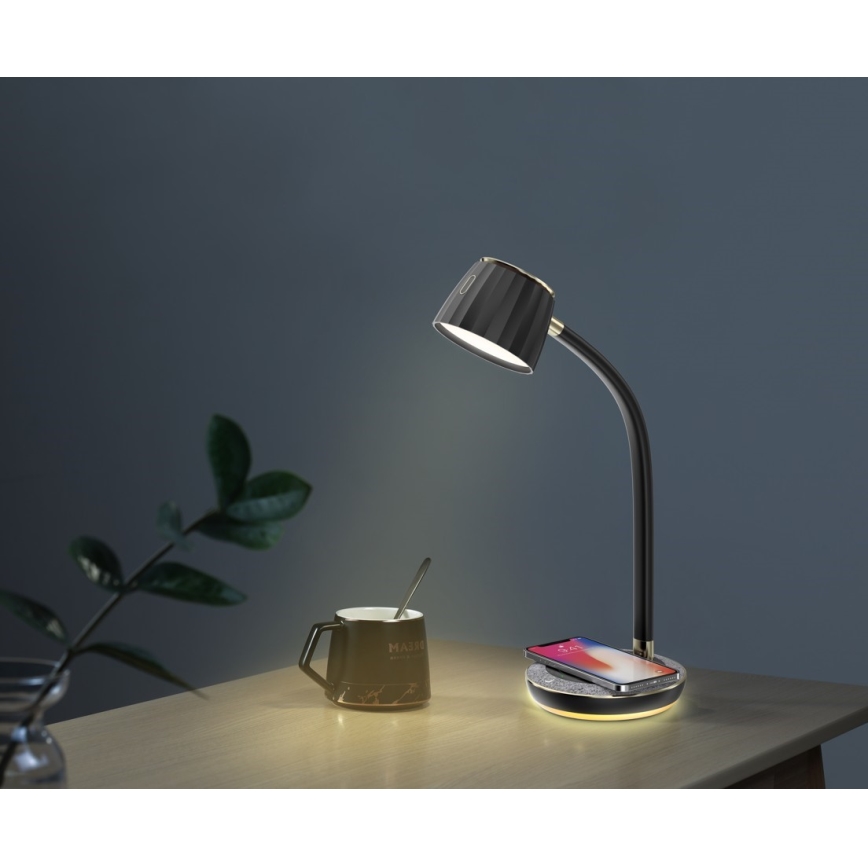 Immax NEO 08996L - Lampe de table à intensité variable avec charge sans fil PERLA LED/1,5W + LED/6W/230V 3800-4300K
