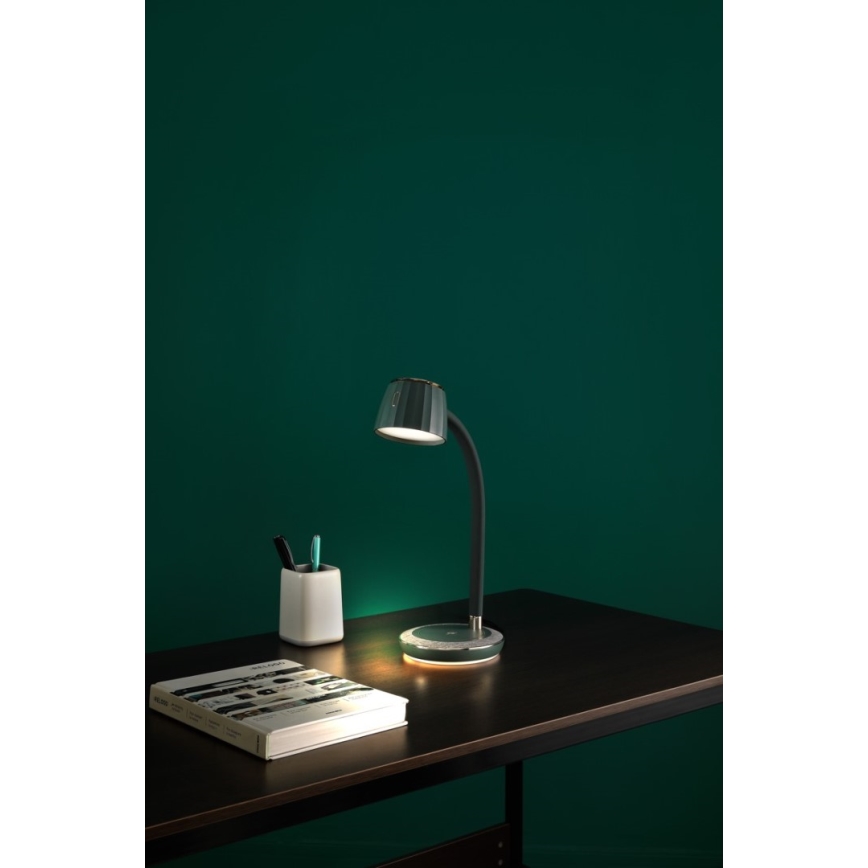 Immax NEO 08996L - Lampe de table à intensité variable avec charge sans fil PERLA LED/1,5W + LED/6W/230V 3800-4300K