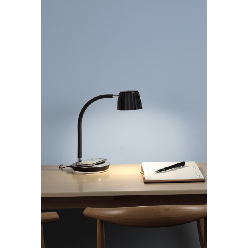 Immax NEO 08996L - Lampe de table à intensité variable avec charge sans fil PERLA LED/1,5W + LED/6W/230V 3800-4300K