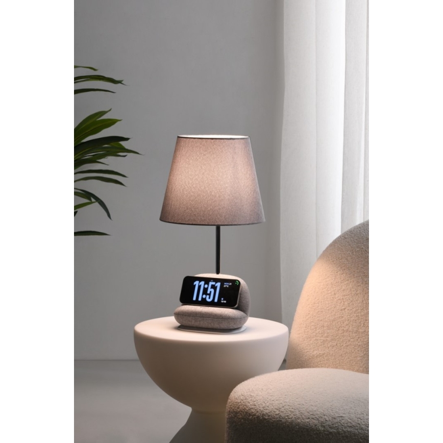 Immax NEO 09109L - Lampe de table LED dimmable avec chargeur sans fil Qi SOFA LED/6W/230V grise