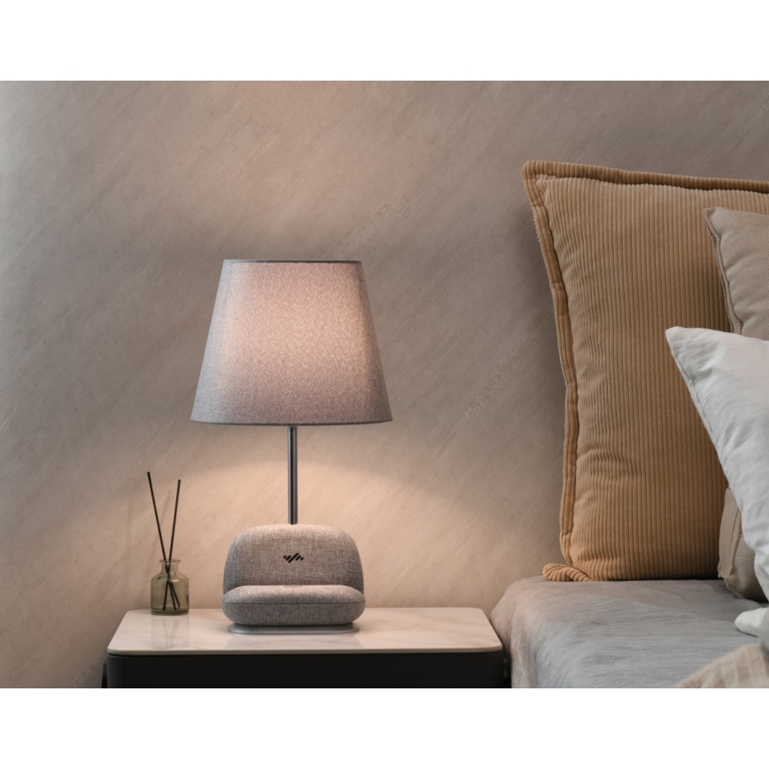Immax NEO 09109L - Lampe de table LED dimmable avec chargeur sans fil Qi SOFA LED/6W/230V grise
