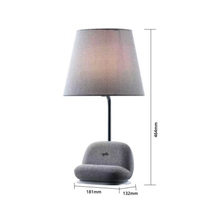 Immax NEO 09109L - Lampe de table LED dimmable avec chargeur sans fil Qi SOFA LED/6W/230V grise