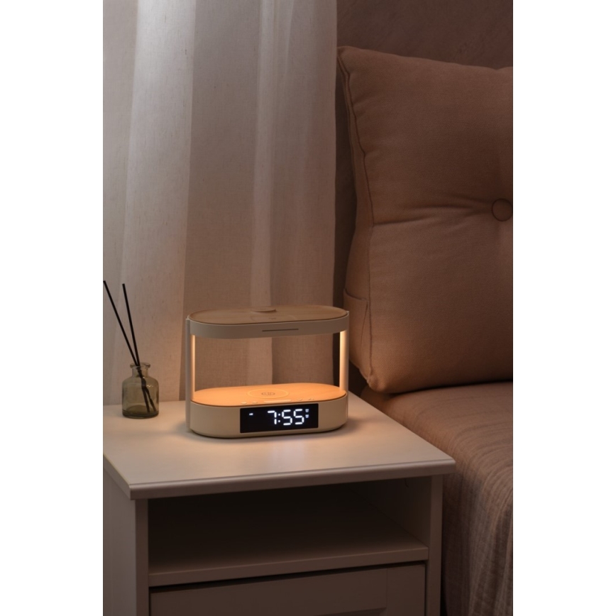 Immax NEO 09111L - Lampe de table LED dimmable avec réveil et station de recharge TRIPLE DOCK LED/1,5W/5V