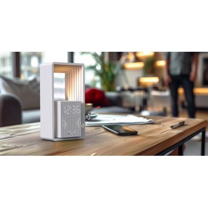 Immax NEO 09113L - Lampe de bureau LED CALM avec réveil et port de charge LED/3,5W/5V
