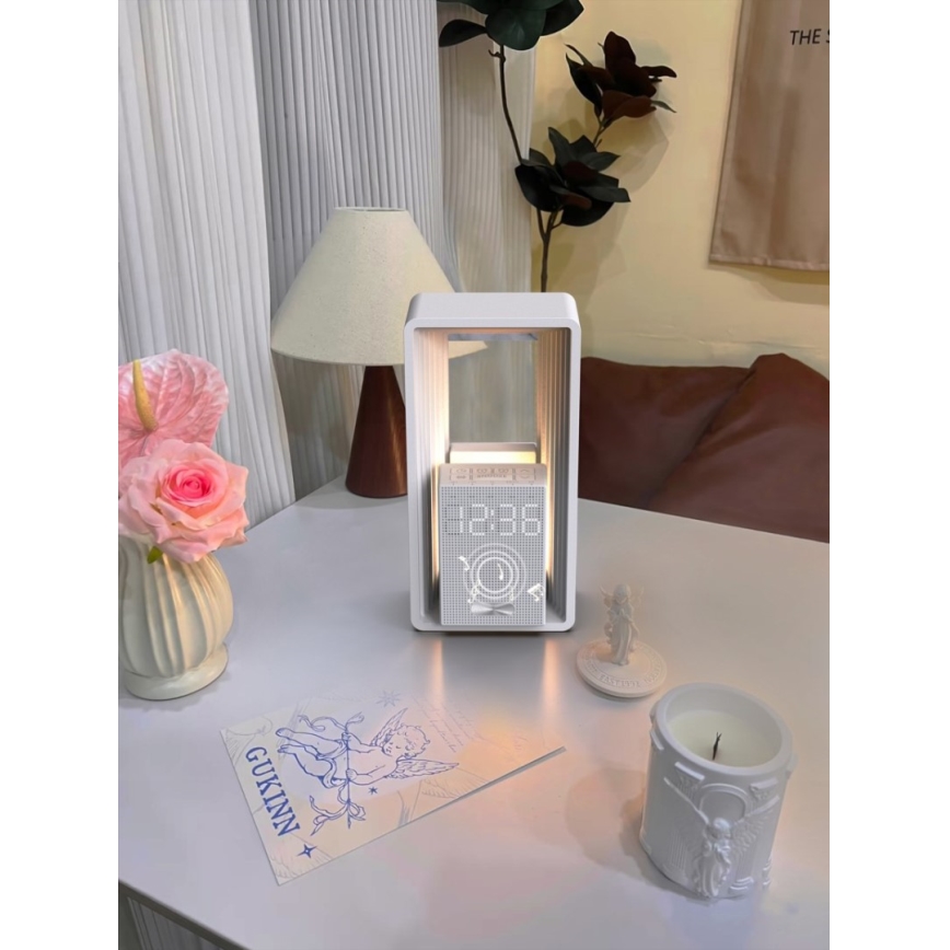 Immax NEO 09113L - Lampe de bureau LED CALM avec réveil et port de charge LED/3,5W/5V