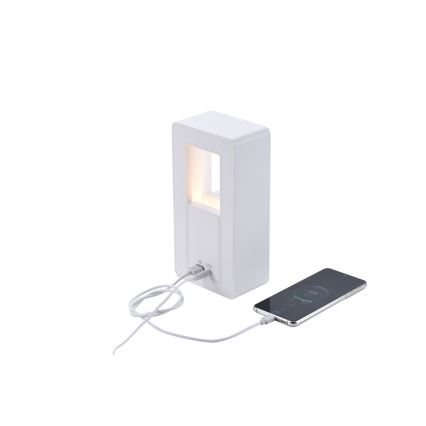 Immax NEO 09113L - Lampe de bureau LED CALM avec réveil et port de charge LED/3,5W/5V