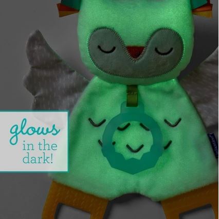 Infantino - Lampe de chevet avec peluche phosphorescente Owl