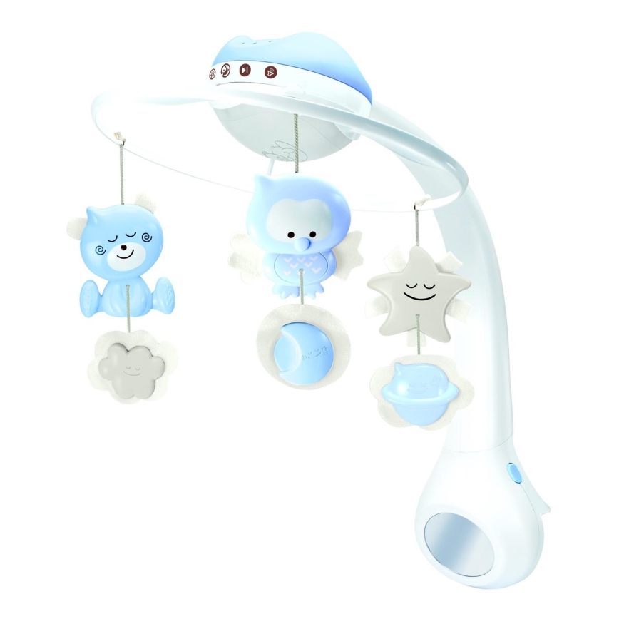 Infantino - Mobile de berceau d'enfant avec mélodie 3en1 3xAAA bleu