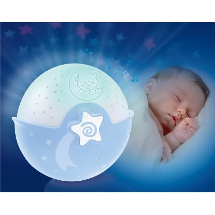 Infantino - Petite lampe pour enfant avec projecteur 3xAA bleu