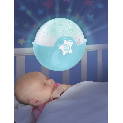 Infantino - Petite lampe pour enfant avec projecteur 3xAA bleu