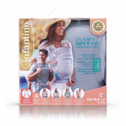 Infantino - Porte-bébé FLIP 4en1 gris clair