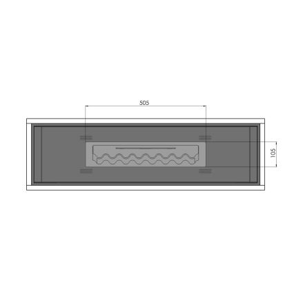 InFire - Cheminée BIO 100x47 cm 3kW industrielle