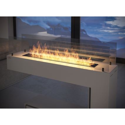 InFire - Cheminée BIO 110x85,5 cm 3kW blanche