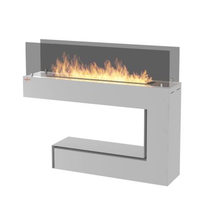 InFire - Cheminée BIO 110x85,5 cm 3kW blanche