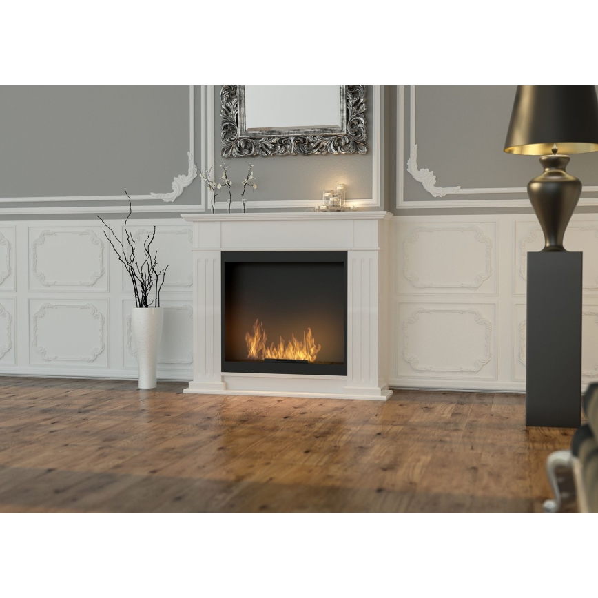 InFire - Cheminée BIO 115x100 cm 3kW blanc
