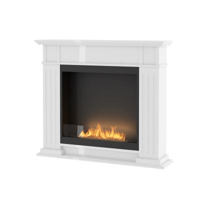 InFire - Cheminée BIO 115x100 cm 3kW blanc