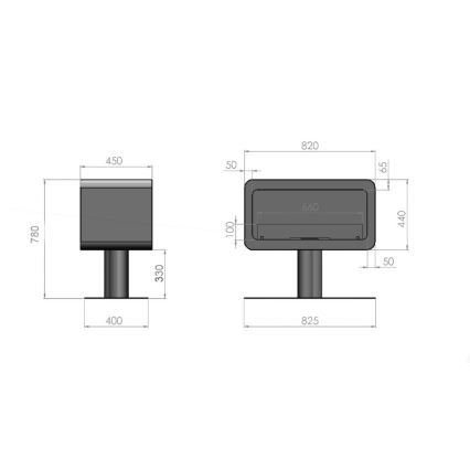 InFire - Cheminée BIO 82,5x78 cm 3kW blanc